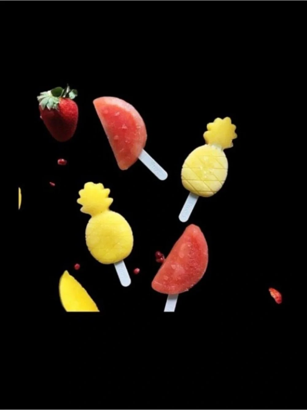 Lekue Yellow Pineapple Tropical Ice Fruit Popsicle Molds